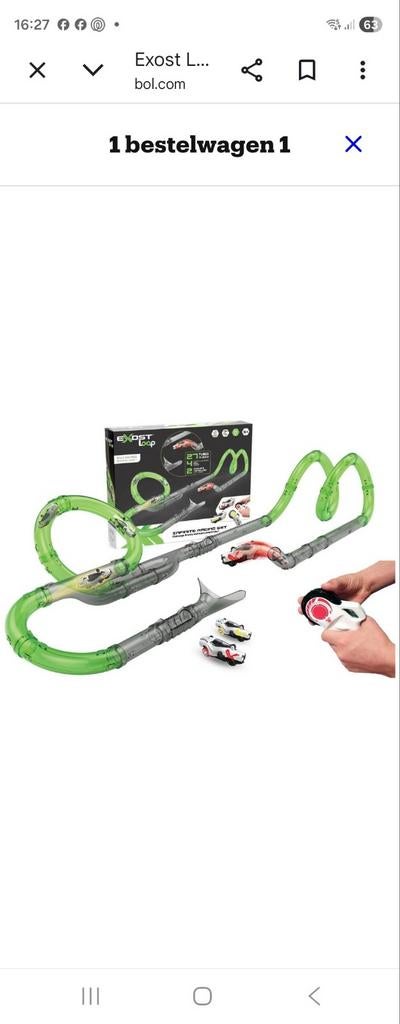 Exost Loop Racebaan met Looping en Afstandsbediening, Kinderen en Baby's, Speelgoed | Racebanen, Overige merken, Racebaan, Nieuw