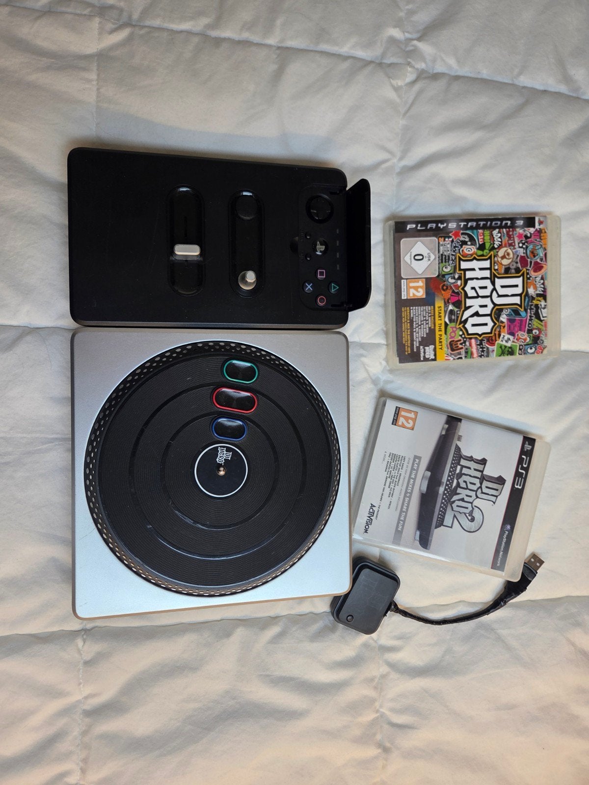 DJ Hero PlayStation 3 met Dongle en Games (1 & 2), Ophalen of Verzenden