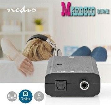 Digitale Audioconverter, Input S/PDIF-TosLink, Output 2x RCA, Nedis, Nieuw, Info@marbeco.nl, Ophalen of Verzenden