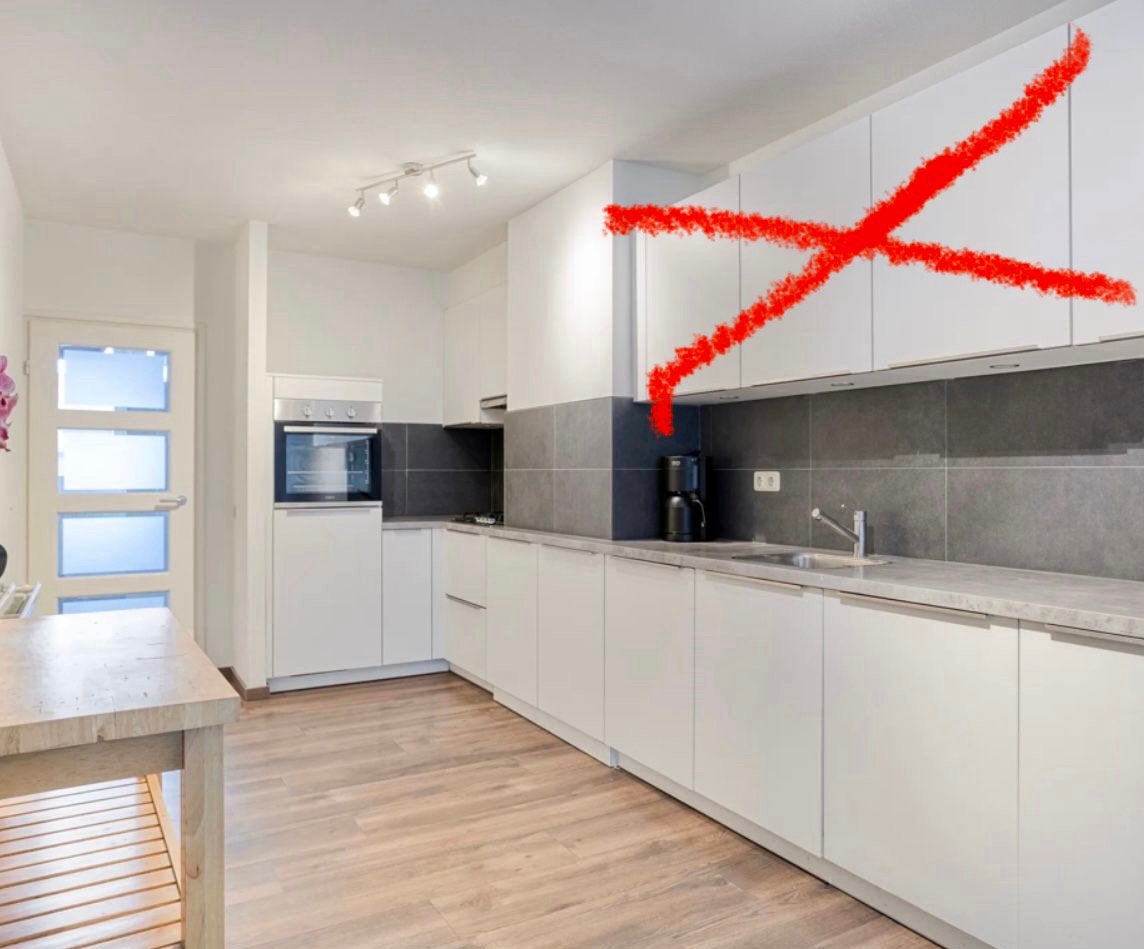 Keuken (wit) te koop, Huis en Inrichting, Ophalen, Gebruikt, Wit, Hoekkeuken