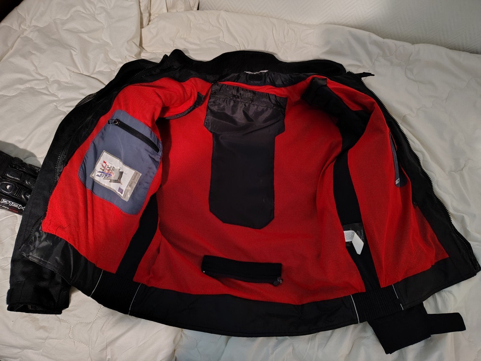 DIFI Motorjas - Zwart met rode binnenvoering, Motoren, Jas | textiel, Heren, Ophalen of Verzenden, DIFI
