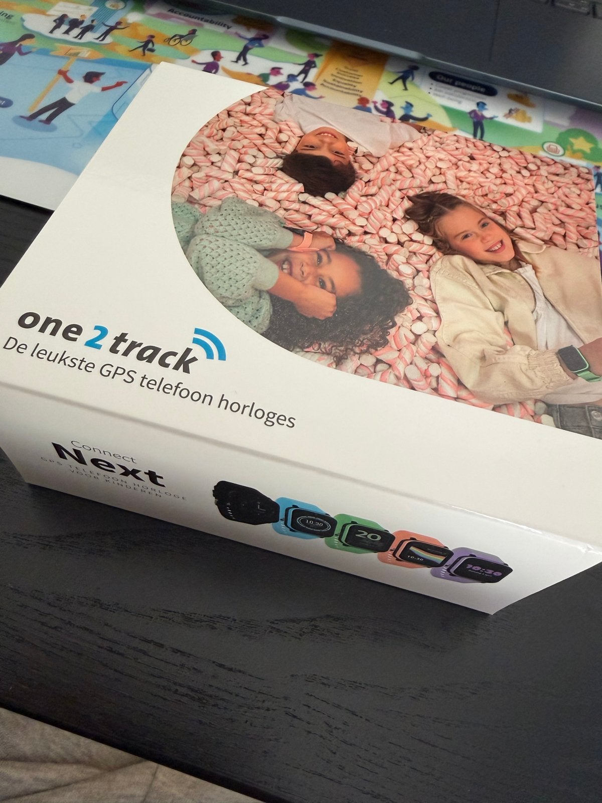 One2track Connect Next GPS telefoon horloge - Zwart, Sieraden, Tassen en Uiterlijk, Ophalen of Verzenden, Zo goed als nieuw, Zwart