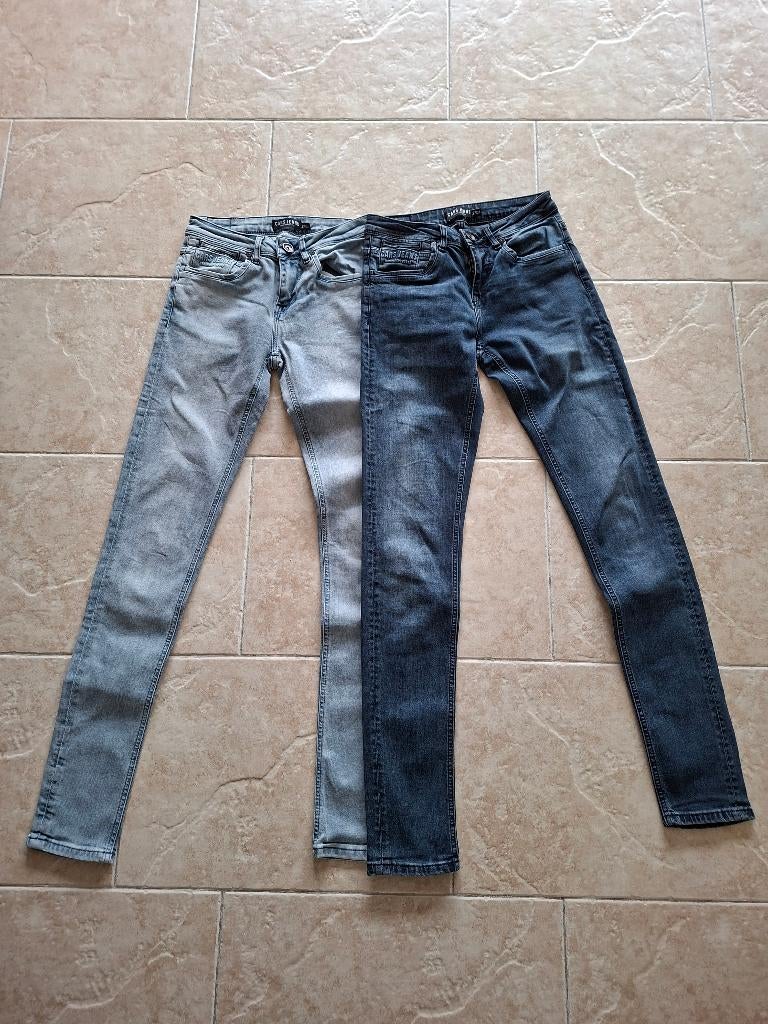 Spijkerbroeken, Ophalen, Zwart, Zo goed als nieuw, Maat 34 (XS) of kleiner