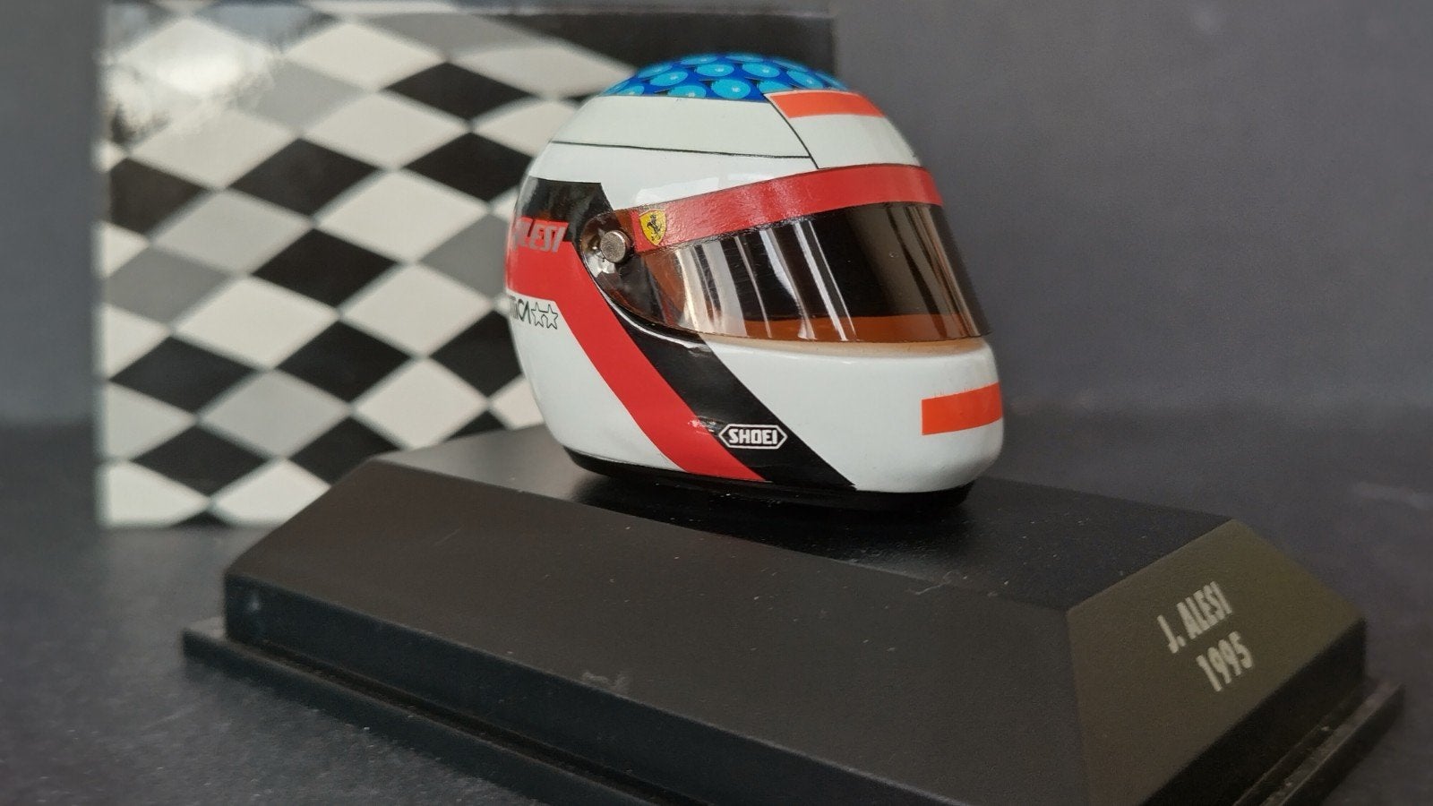 Helm Jean Alesi Ferrari 1;8 Minichamps Pol, Hobby en Vrije tijd, Modelauto's | 1:5 tot 1:12, Auto, Verzenden, ., Nieuw