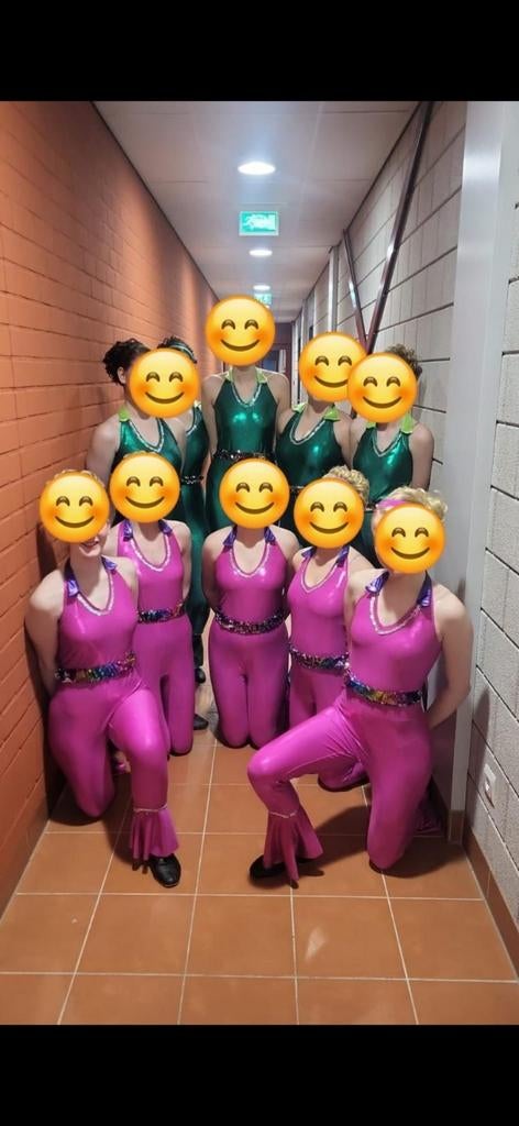 Showdanspakken: Disco, Indianen, Circus, Egypte, Cheerleader, Ophalen of Verzenden, Zo goed als nieuw, Pak of Jurk