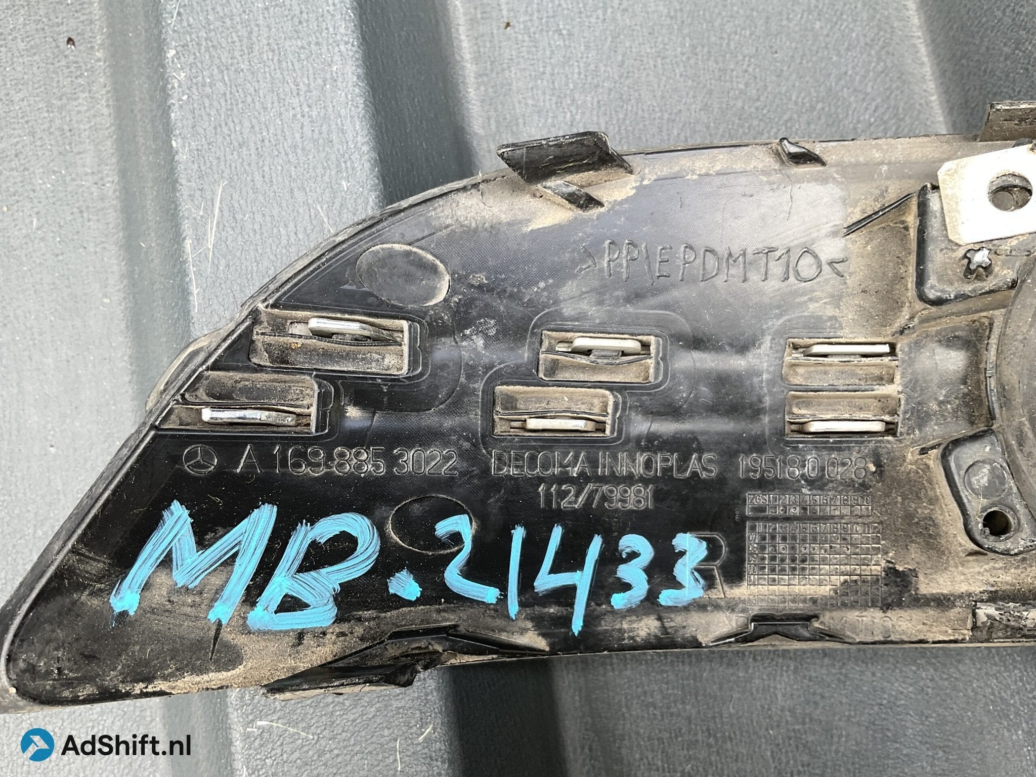 Bumper Grill Mercedes W169 A1698853022 Mistlamp Rooster Rech, Auto-onderdelen