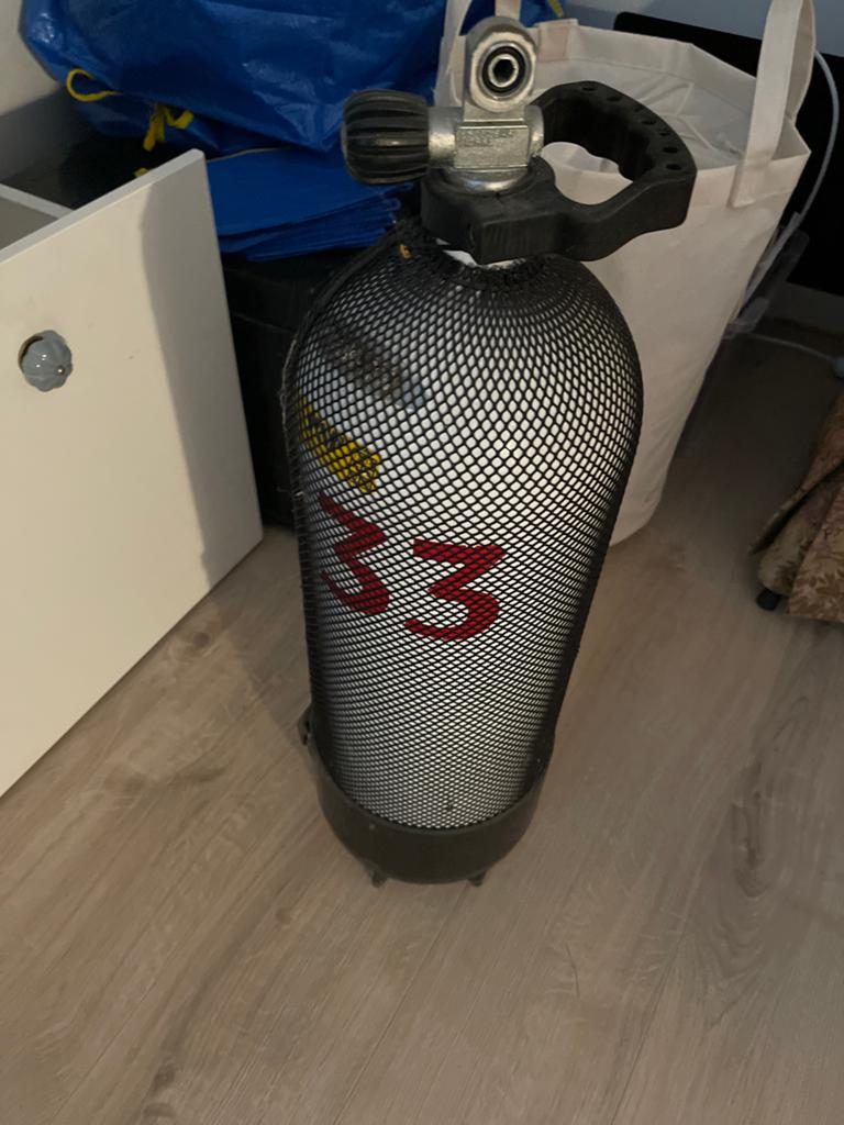 15 liter duikfles - Ongekeurd, Watersport en Boten, Duiken, Ophalen, Zo goed als nieuw, Duikfles