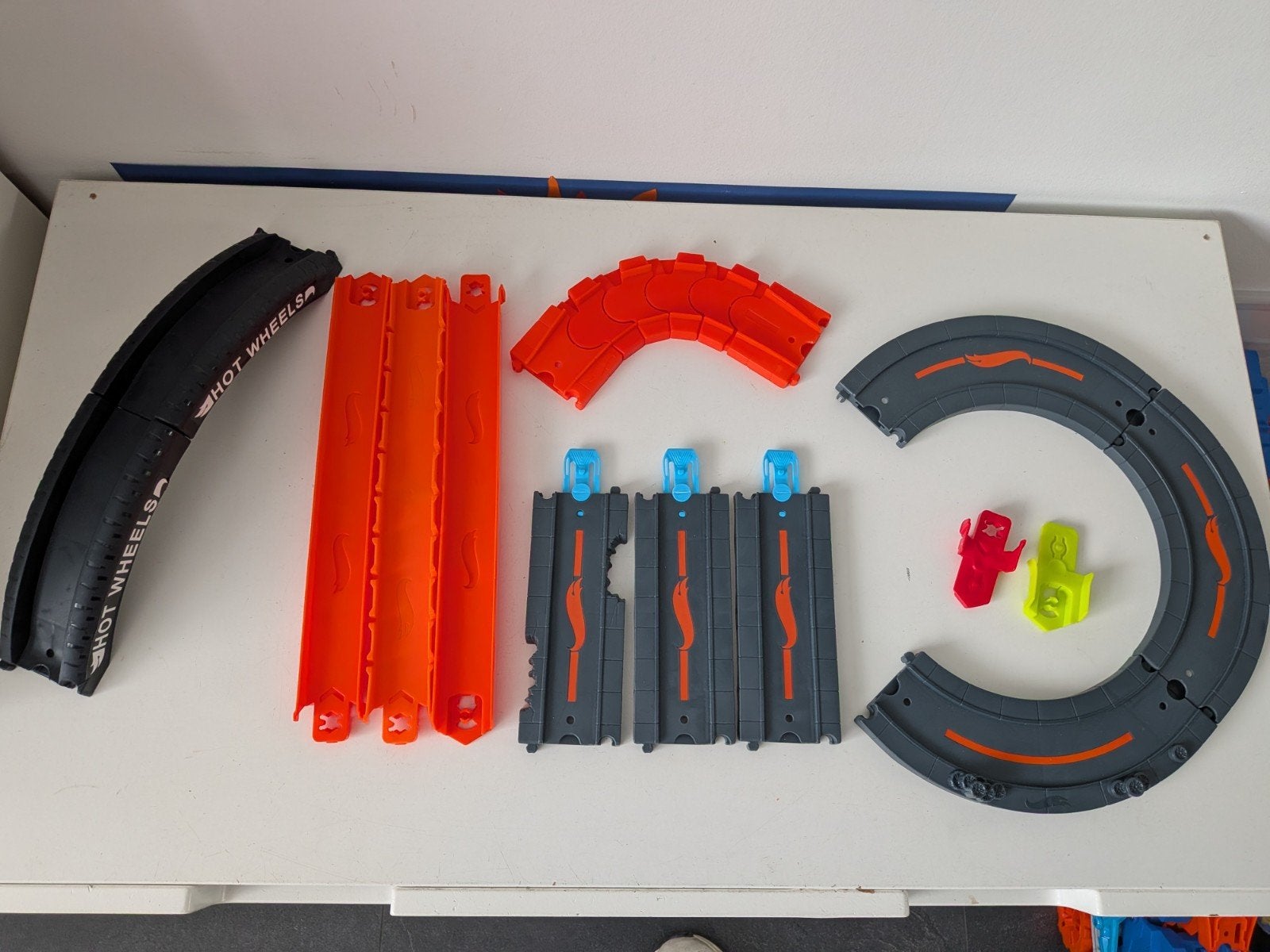 Hot Wheels Racebaan Onderdelen inclusief bochten, Gebruikt, Onderdelen, Zelf te bouwen, Ophalen of Verzenden
