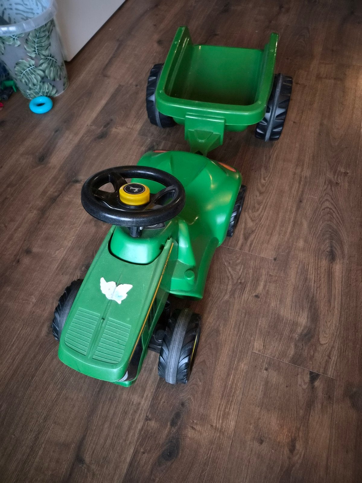 John Deere speelgoed tractor met aanhanger, Kinderen en Baby's, Speelgoed | Buiten | Voertuigen en Loopfietsen, Ophalen, Gebruikt