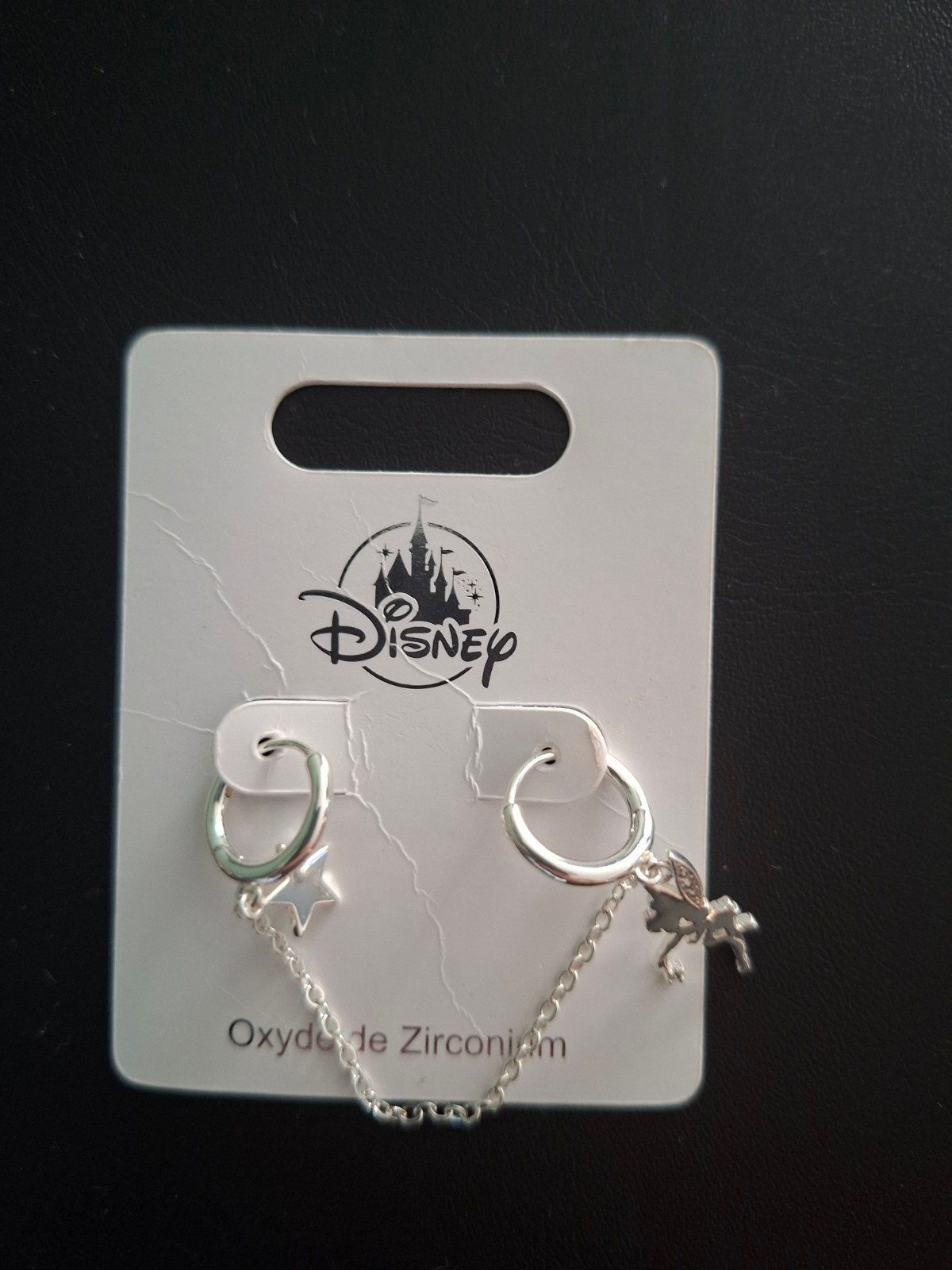 Disney oorbellen met ketting, ster en Tinker Bell bedels, Overige materialen, Hangers, Nieuw, Ophalen of Verzenden