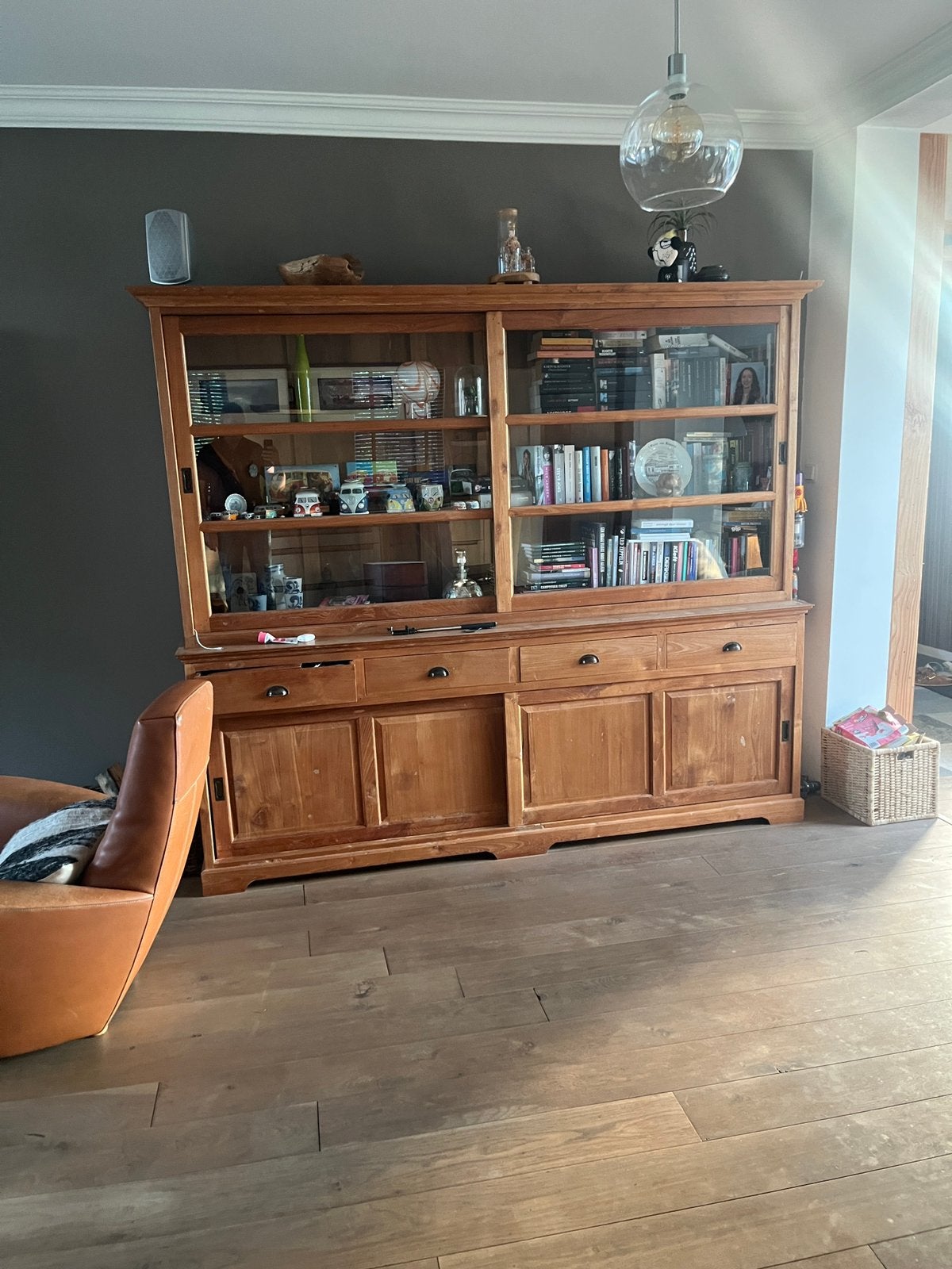 Mooie teak houten kast, Ophalen, Gebruikt, Met deur(en), Teakhout