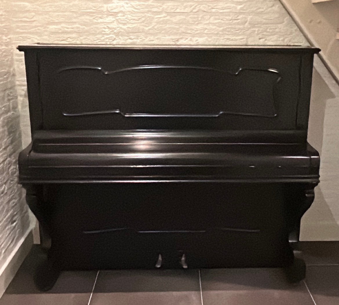 Piano gratis, Muziek en Instrumenten, Piano's, Ophalen, Gebruikt, Zwart, Piano