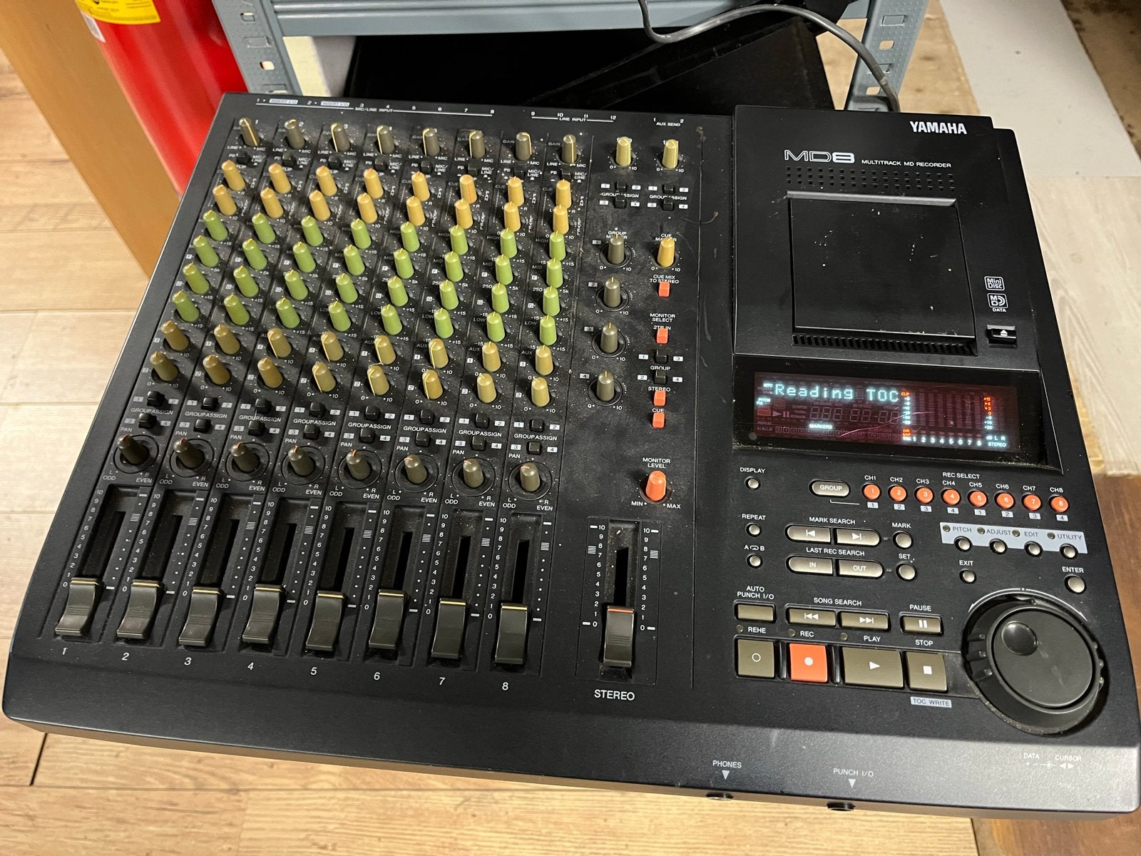 Yamaha MD8 8-track Multitrack Mini Disc MD Recorder Zwart, Ophalen of Verzenden, Gebruikt, 5 tot 10 kanalen, Microfooningang