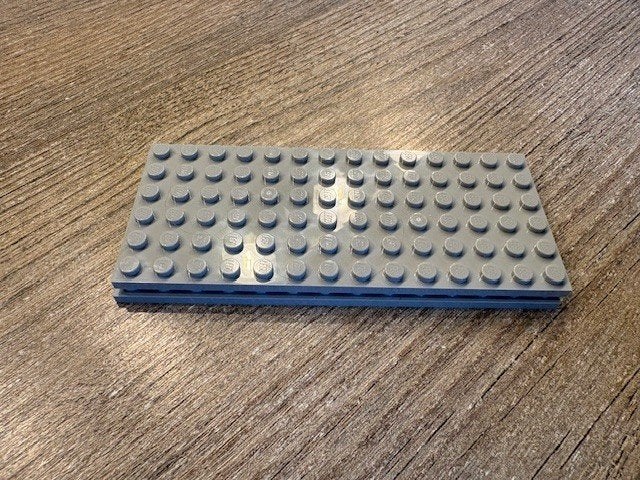 lego grondplaatjes 6x14 licht grijs (2), Ophalen of Verzenden, Nieuw, Grondplaat, Lego