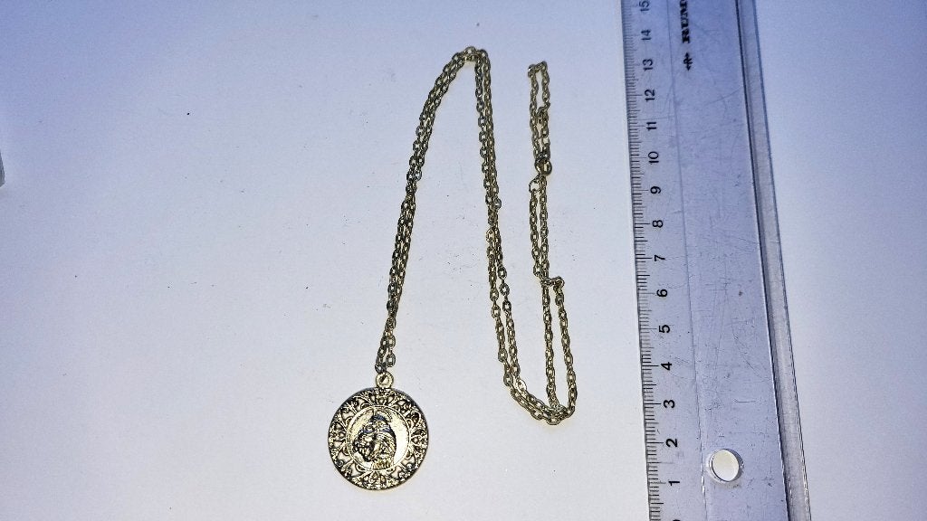 Vintage Ketting met Medaillon Camee Portret Stijl, Ophalen of Verzenden