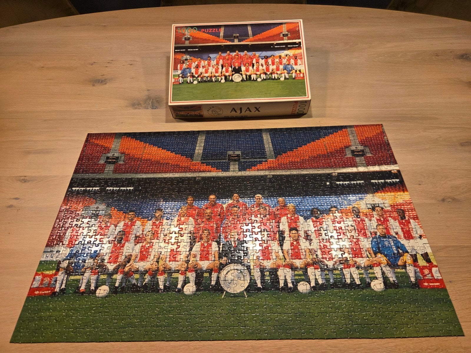 Ajax puzzel 1000 stukjes, Hobby en Vrije tijd, Ophalen, 500 t/m 1500 stukjes, Gebruikt, Legpuzzel