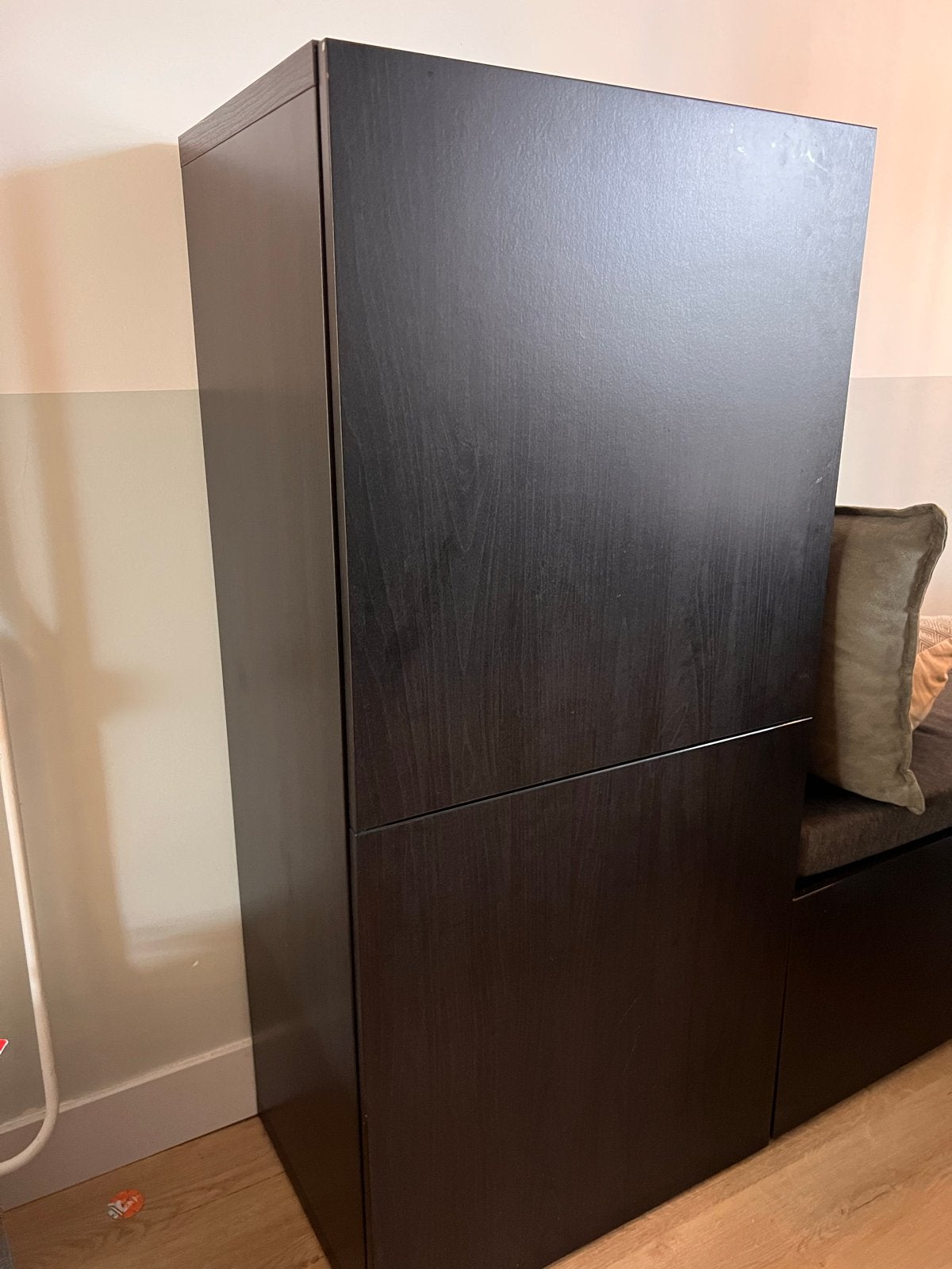 IKEA BESTÅ Kast met deuren, zwartbruin/Lappviken zwartbruin, Ophalen, Gebruikt