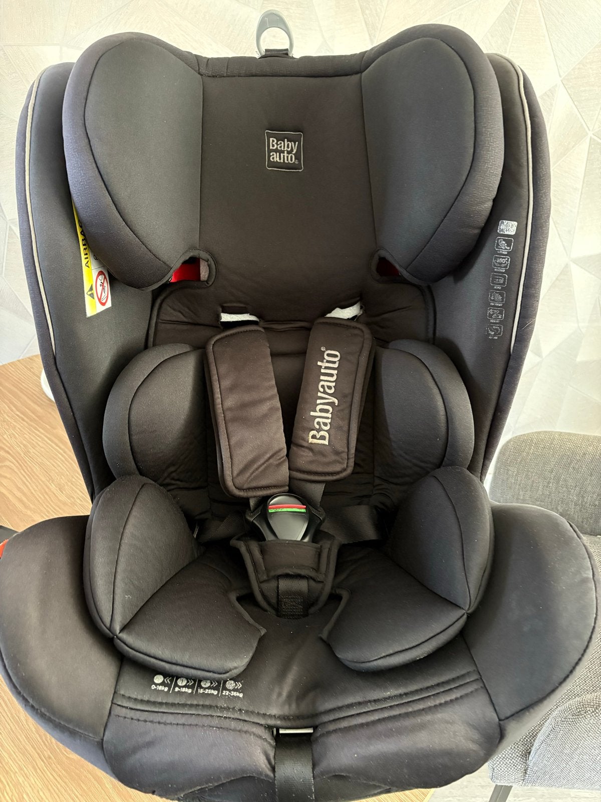 Babyauto autostoel 360 draaibaar isofix, Kinderen en Baby's, Autostoeltjes, Zijbescherming, Ophalen, Overige merken, Gebruikt