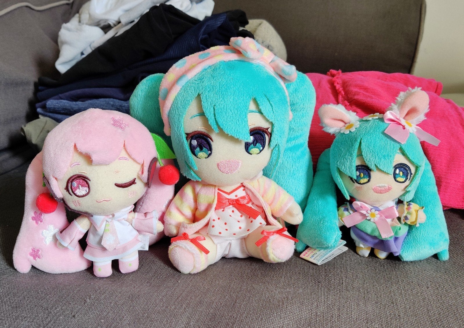 Vocaloid Hatsune Miku 3 plush set anime figure, Ophalen of Verzenden, Zo goed als nieuw
