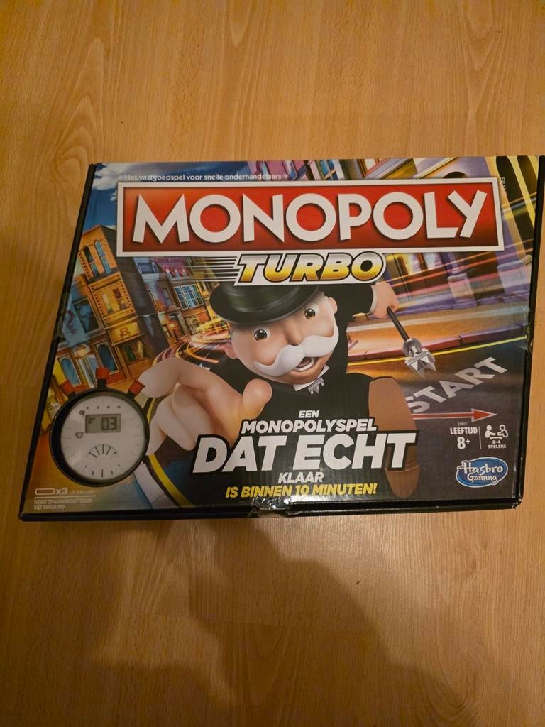 Monopoly turbo, Een of twee spelers, Ophalen of Verzenden, Nieuw, Hasbro Gaming
