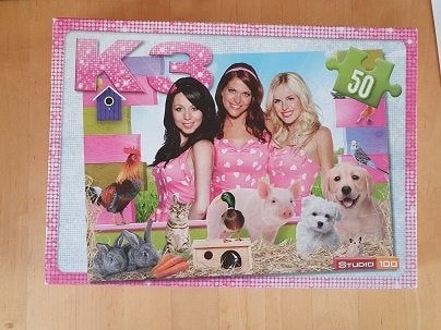 KING  Disney Princess puzzel  +  K3 puzzel, Ophalen, Meer dan 50 stukjes, Gebruikt, 6 jaar of ouder