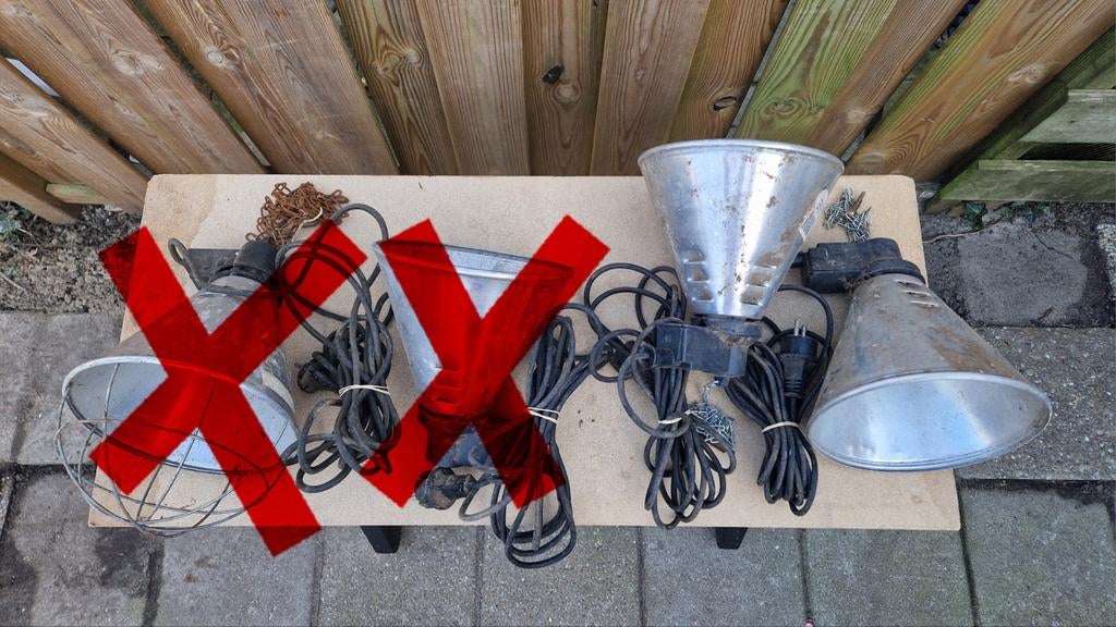 Warmtelamp armaturen 2x, Dieren en Toebehoren, Stalling en Weidegang