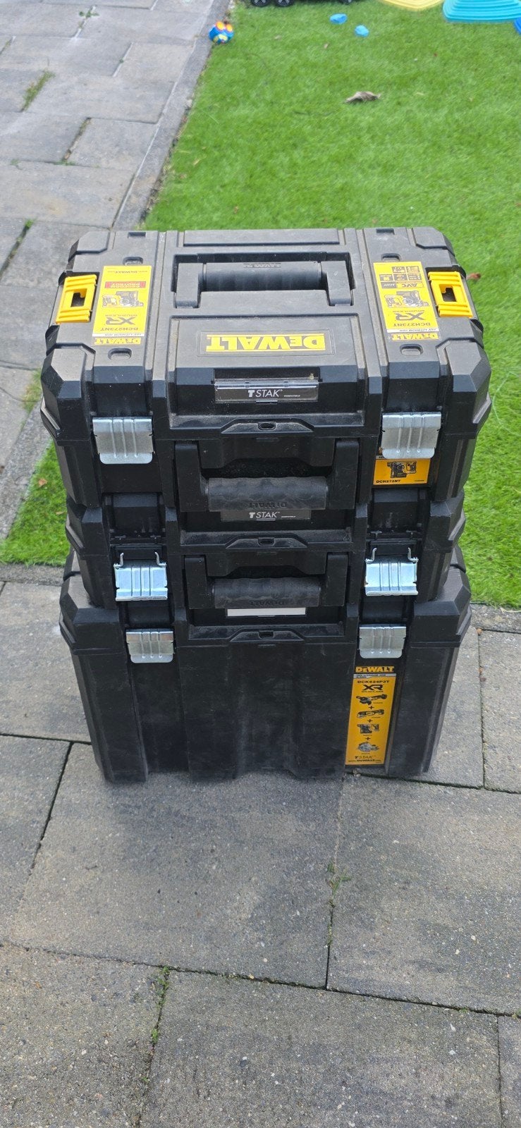DeWalt TSTAK Gereedschapskisten(3 stuks) met wielen en handv, Ophalen, Zo goed als nieuw