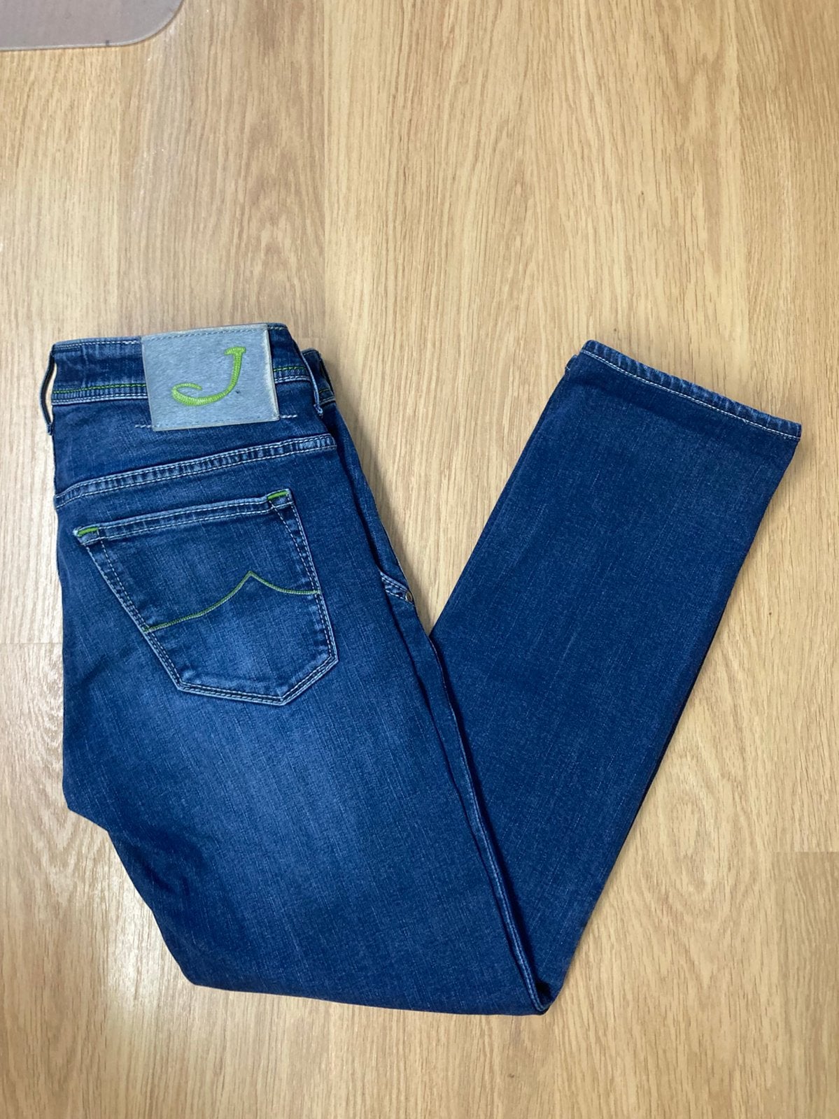 Jacob Cöhen Style J613 jeans - 31 - Blue - Ligthgrey Patch, Blauw, W32 (confectie 46) of kleiner, Ophalen of Verzenden, Zo goed als nieuw
