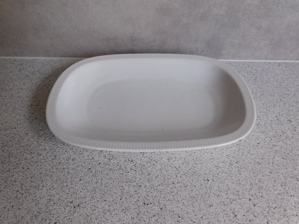 Arzberg Ribbel Cannelee Wit Schaal 21,5x14,5 cm, Huis en Inrichting, Gebruikt, Arzberg, Ophalen of Verzenden, Schaal of Schalen