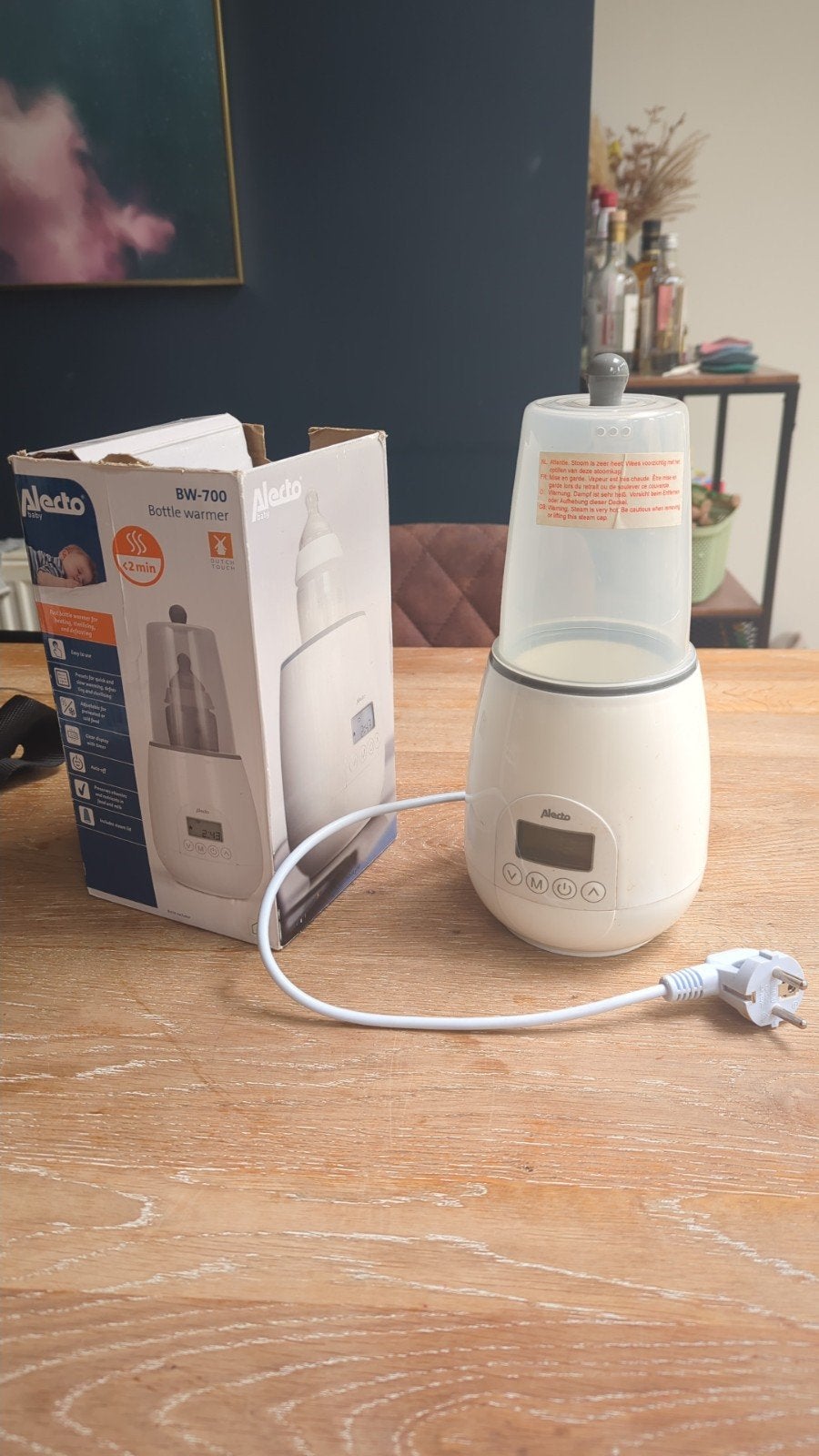 Alecto BW-700 Flessenwarmer - Snel en Handig, Ophalen of Verzenden, Zo goed als nieuw, Flessen- of potjesverwarmer