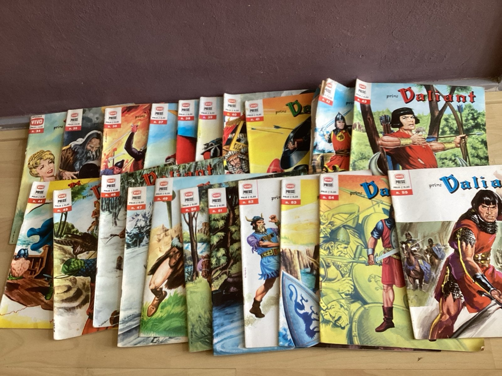 21 Prins Valiant Tijdschriften - Vintage Strips, Meerdere stripboeken, Ophalen of Verzenden, Gelezen