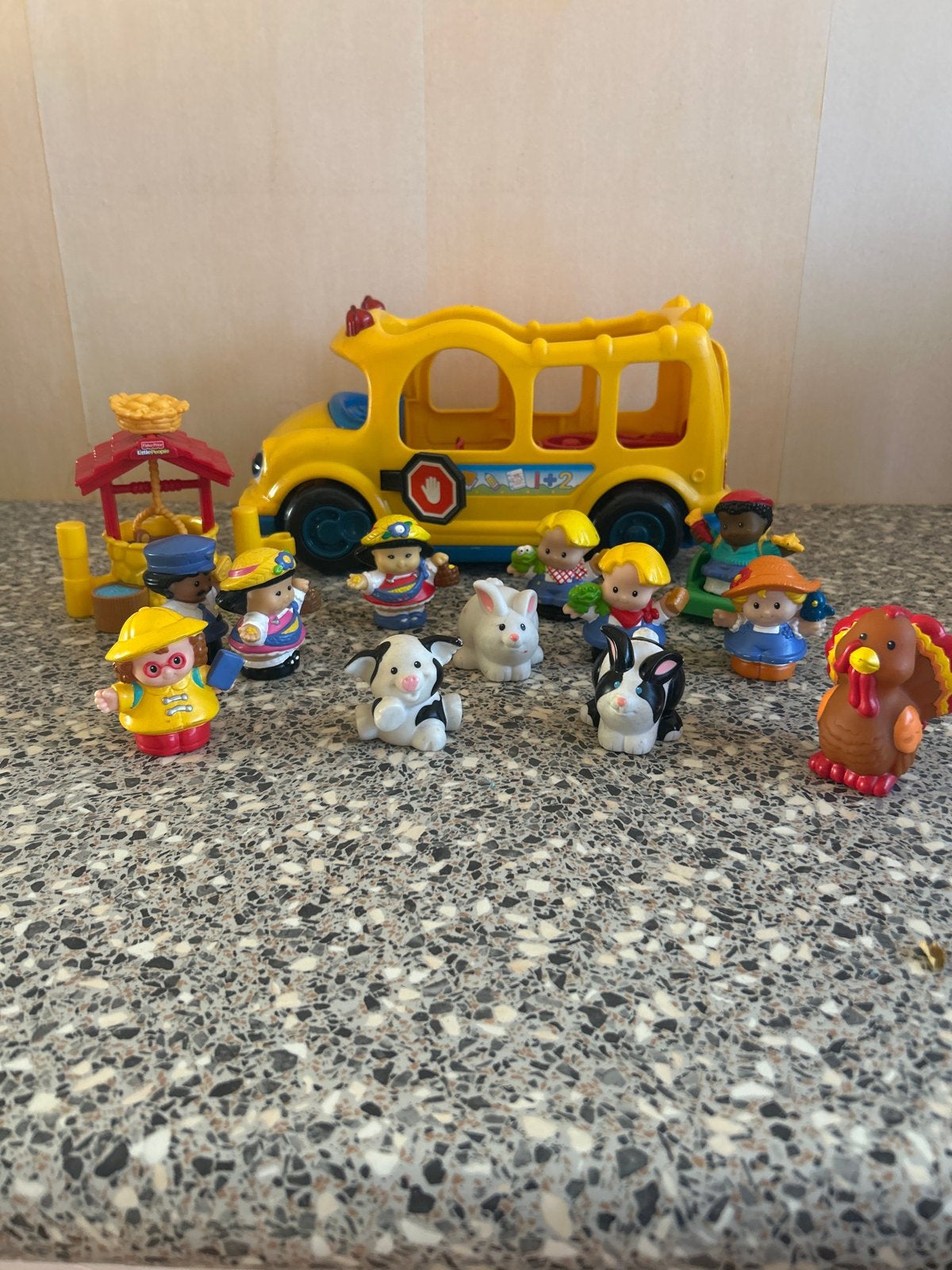 Fisher-Price Little People Schoolbus en Boerderij Speelset, Ophalen of Verzenden, Gebruikt, Jongen of Meisje