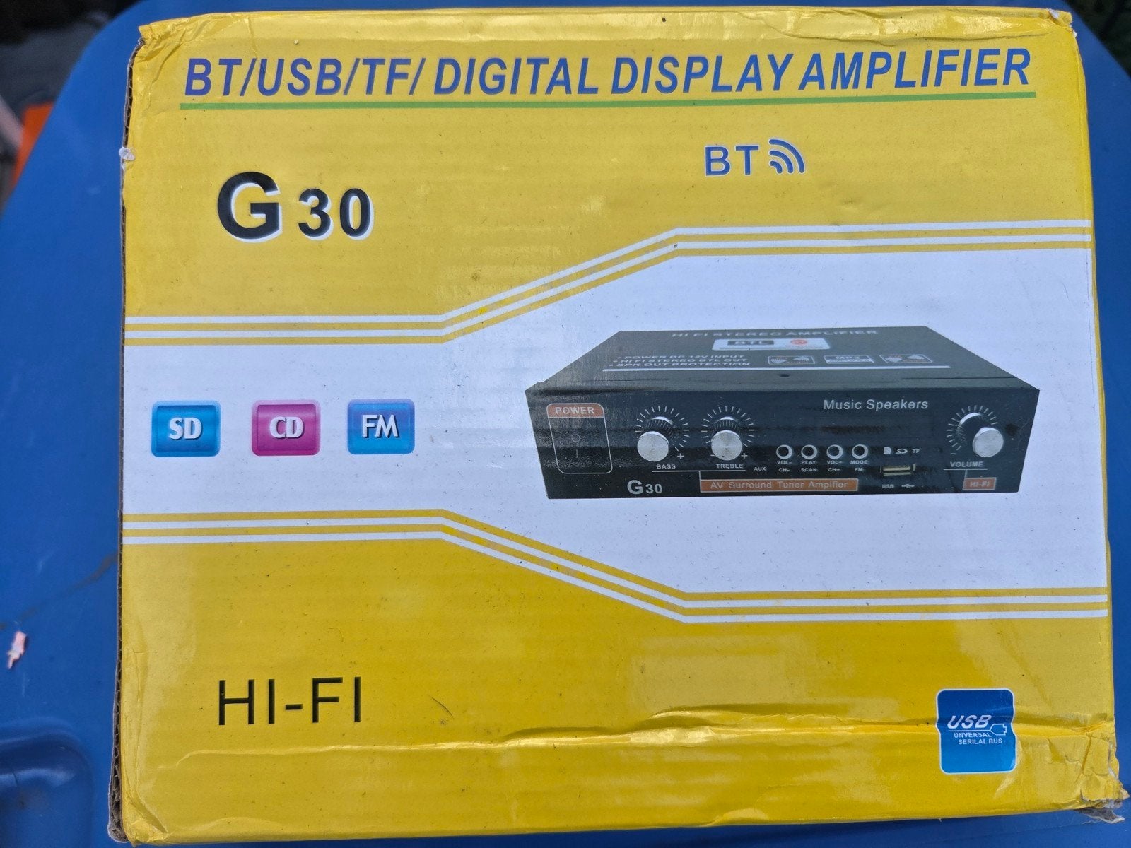 G30 Digitale Audio Versterker met Bluetooth en USB, Overige merken, Nieuw, Ophalen of Verzenden, Minder dan 60 watt