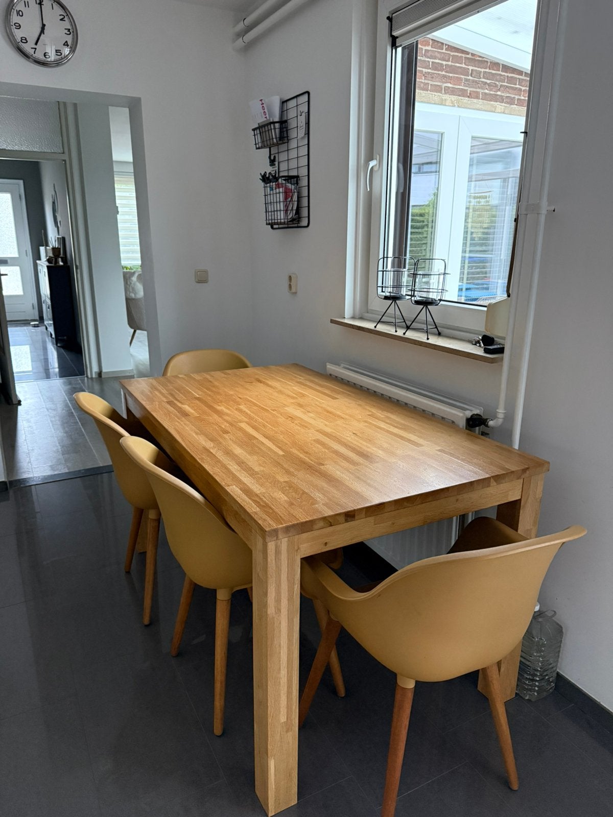 Tafel met stoelen, Ophalen of Verzenden, Zo goed als nieuw, Rechthoekig, 50 tot 100 cm