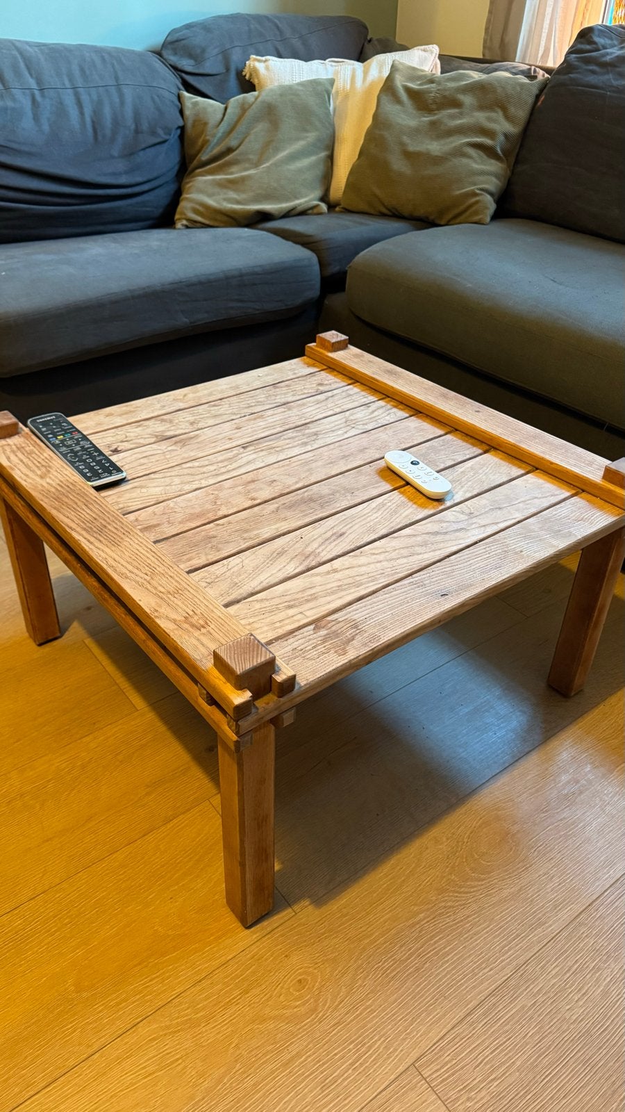 Vintage eiken salontafel - Gerd Lange voor Bofinger, Ophalen of Verzenden, Gebruikt, Eikenhout