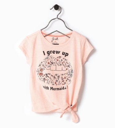 Shoeby Jill Lita roze crop top I grew up with mermaids 170, Meisje, Nieuw, Ophalen of Verzenden, Shirt of Longsleeve
