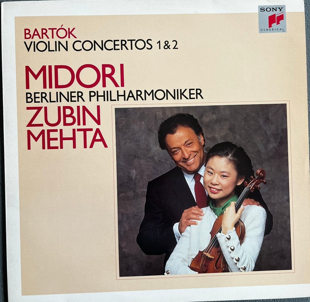 lp klassiek elpee vinyl Bartok violin concerto Midori Sony, Cd's en Dvd's, Vinyl | Klassiek, Ophalen, Overige typen, Zo goed als nieuw