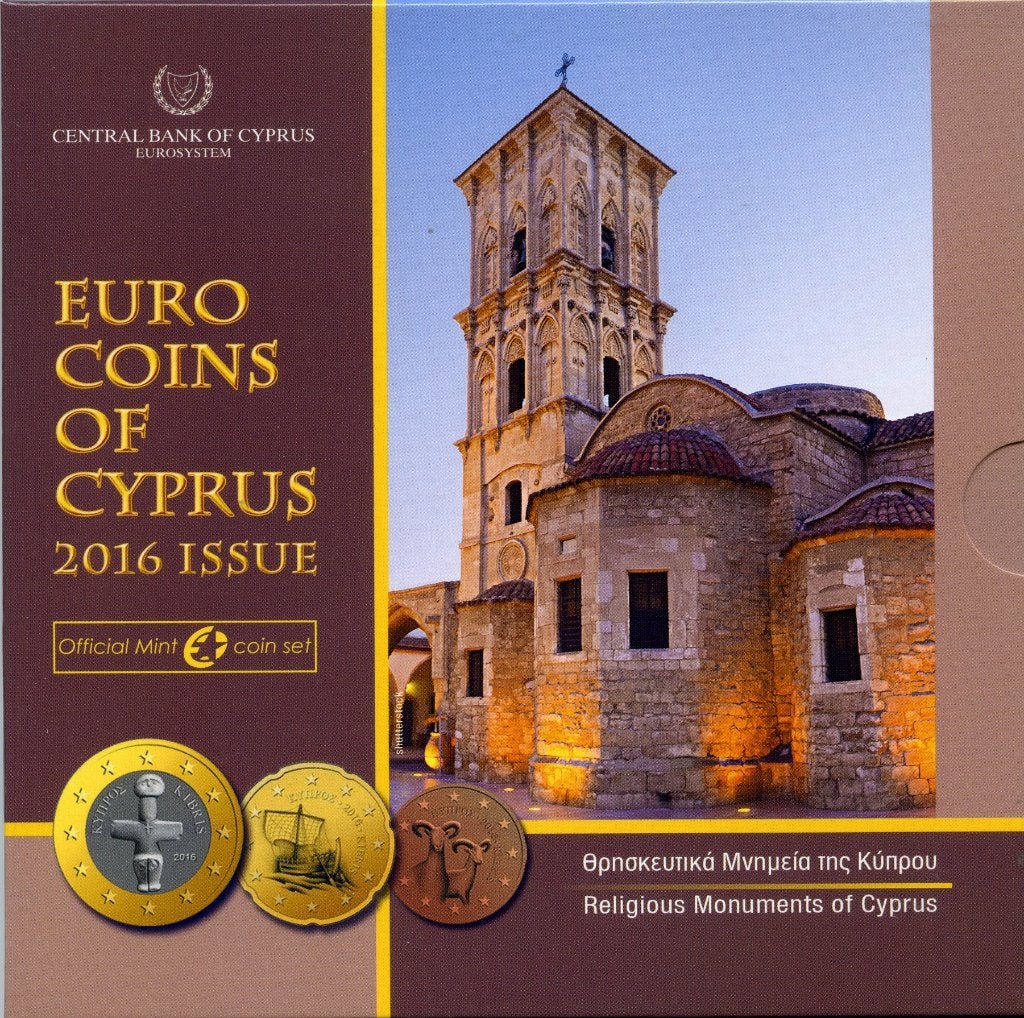 BU set Cyprus 2016 - 1 cent t/m 2 euro - Blister, Verzenden, Cyprus, Overige waardes, Setje