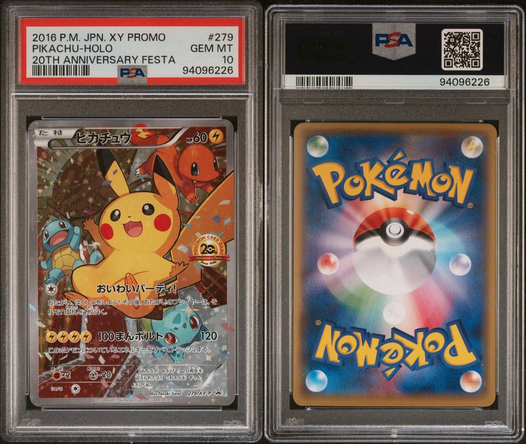 Pikachu 20th Anniversary Festa 279/XY-P PSA 10, Hobby en Vrije tijd, Verzamelkaartspellen | Pokémon, Ophalen of Verzenden, Nieuw