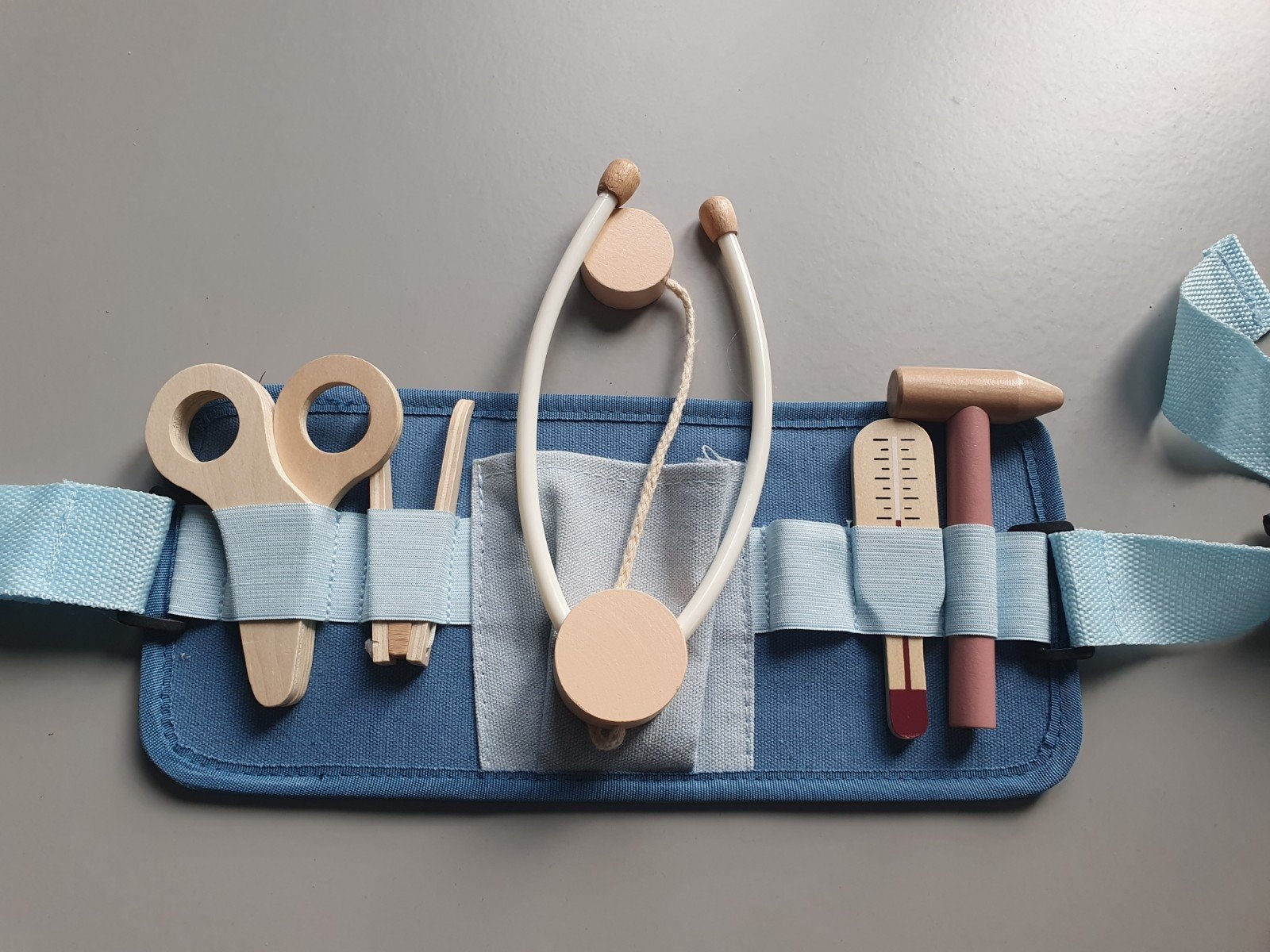 Houten doktersset in heuptasje voor kinderen, Ophalen of Verzenden, Zo goed als nieuw, Jongen of Meisje