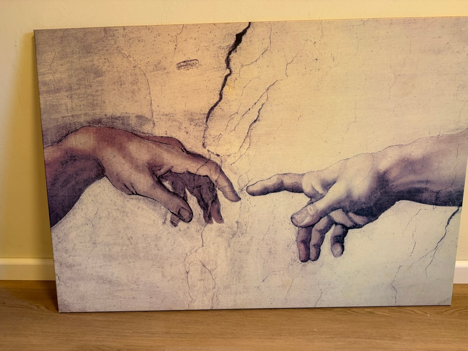 Canvas schilderij "De Schepping van Adam" - Michelangelo, Ophalen, Doek, Klassiek, Print