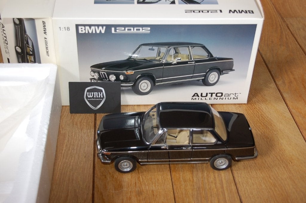 1:18 BMW 2002 L black Autoart diecast 70503 WRH, Hobby en Vrije tijd, Verzenden, Zo goed als nieuw, Auto, Autoart