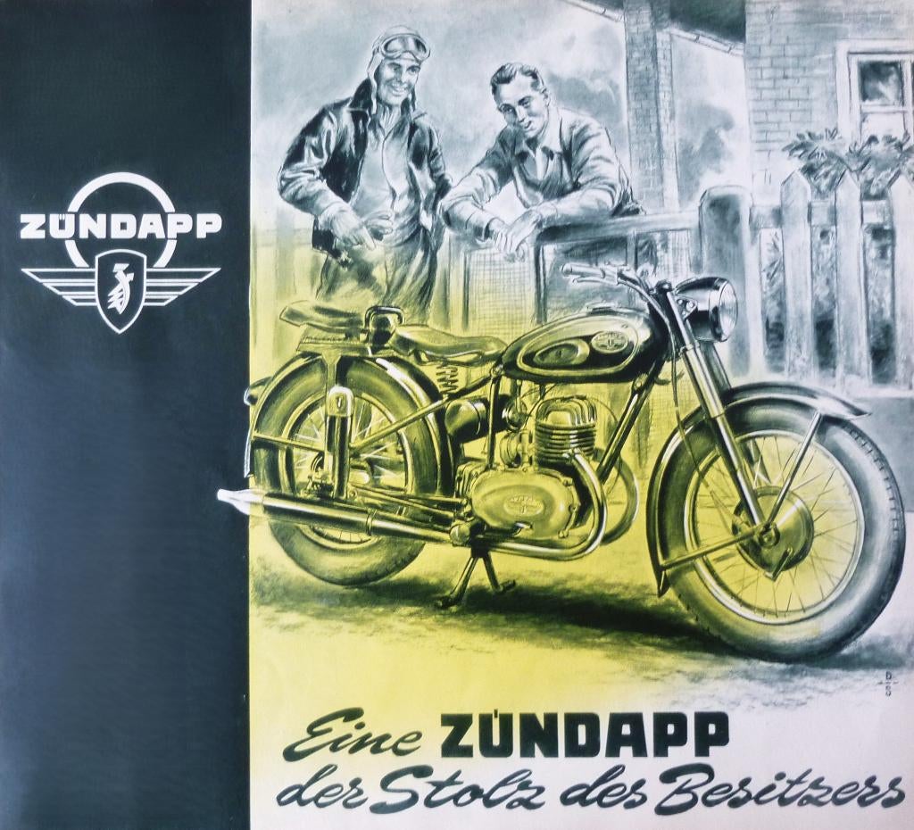 Folder ZÜNDAPP KS601/ Steib / Norma 200/ Comfort 200 1953, Motoren, Ophalen of Verzenden, Overige merken
