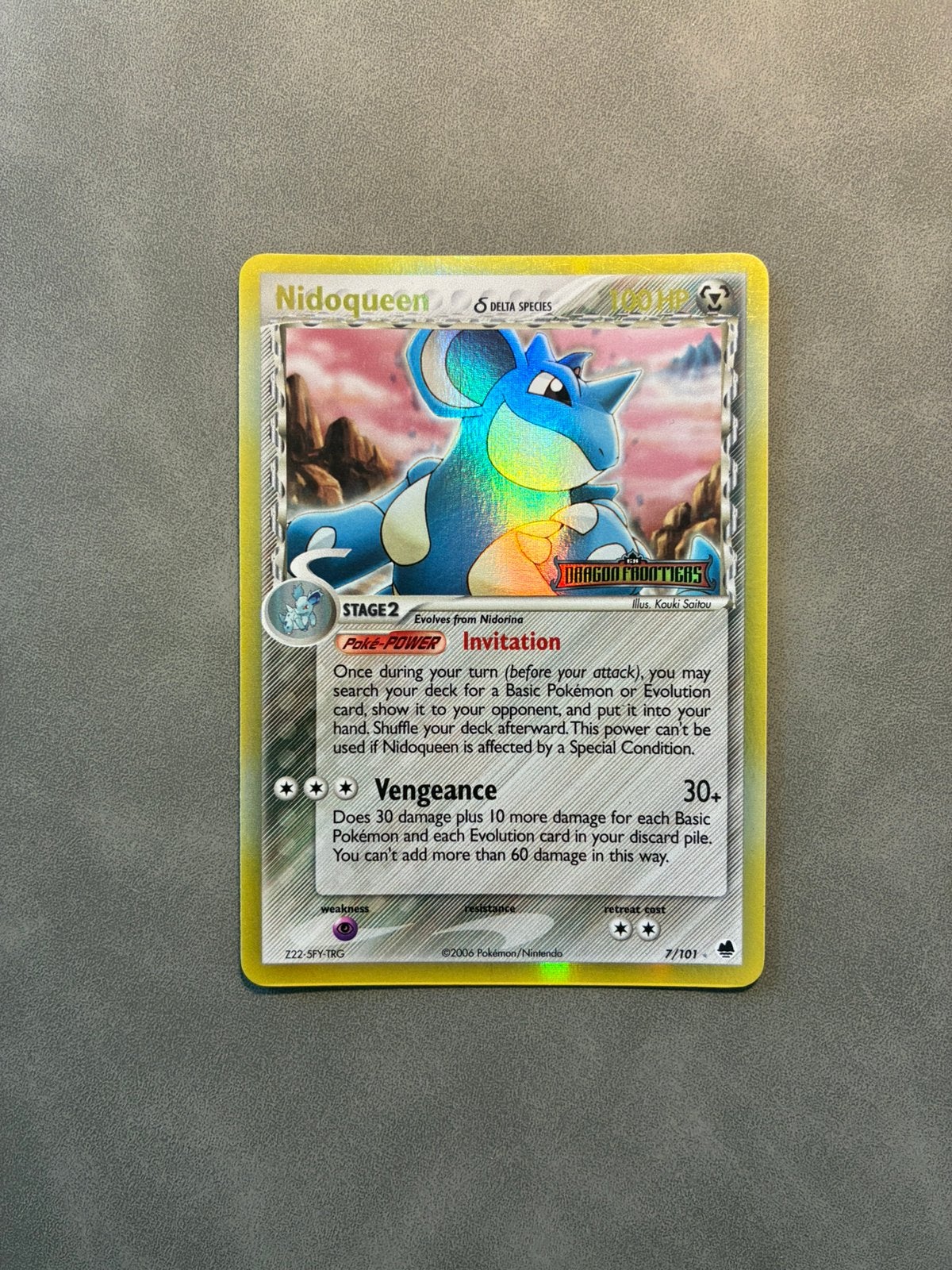 Nidoqueen 7/101 Reverse Holo Dragon Frontiers, Ophalen of Verzenden, Zo goed als nieuw