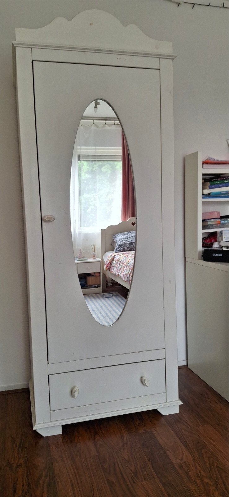 Complete witte slaapkamer set, Ophalen, Gebruikt, Eenpersoons, Klassiek, romantisch