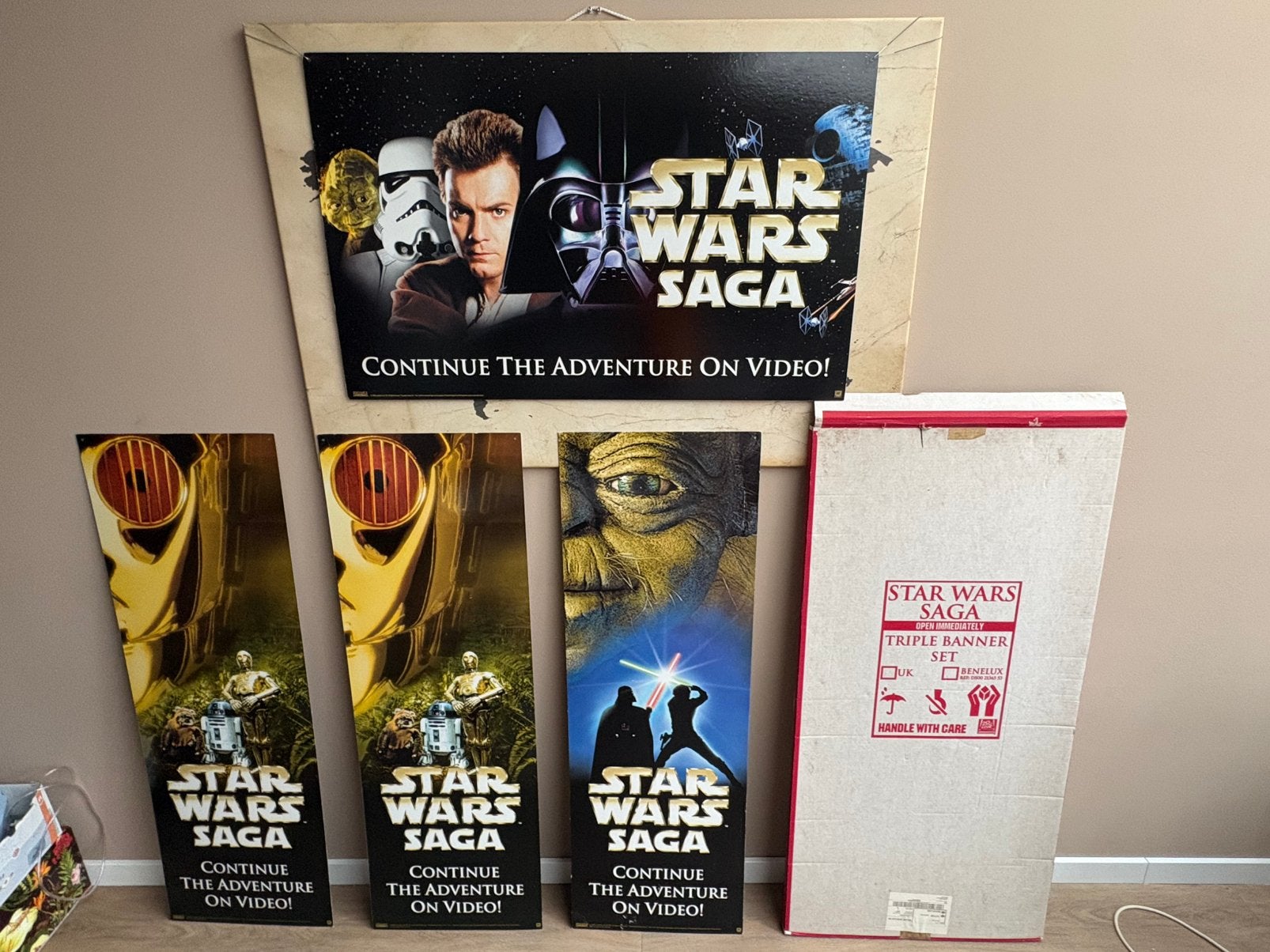 Star Wars Saga Triple Banner set incl orginele verzend doos!, Ophalen of Verzenden, Zo goed als nieuw, Actiefiguurtje