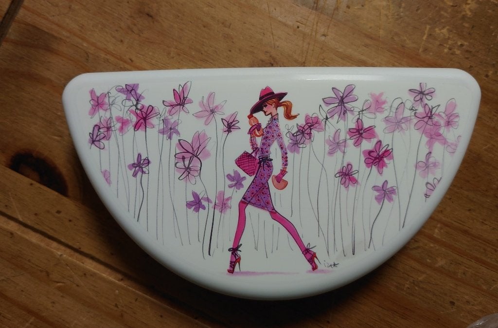 Tupperware Smartclip halfrond Wit met vrouw NIEUW, Ophalen of Verzenden, Nieuw, Wit, Overige typen
