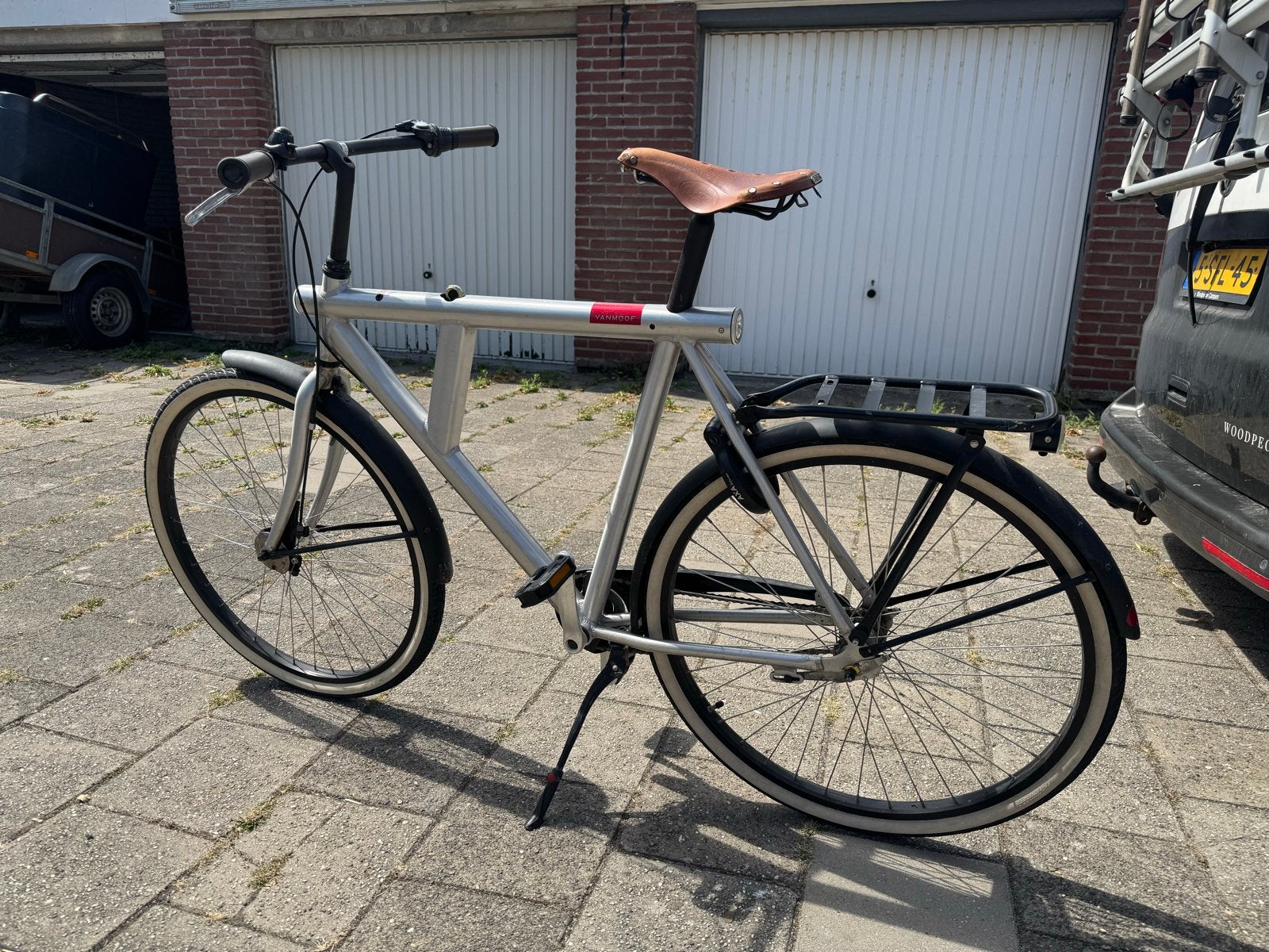 VanMoof No 5 met bagagedrager, Gebruikt, Velgrem, Versnellingen, 53 tot 57 cm