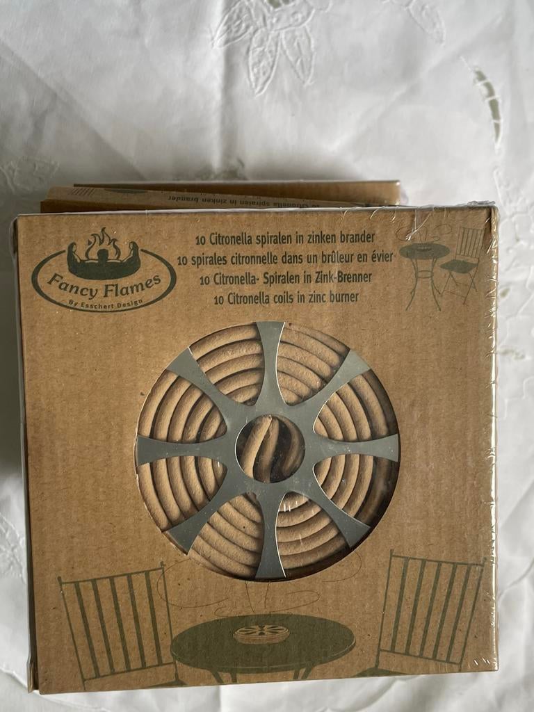 Citronella spiralen in zinken brander (4x), Ophalen, Nieuw