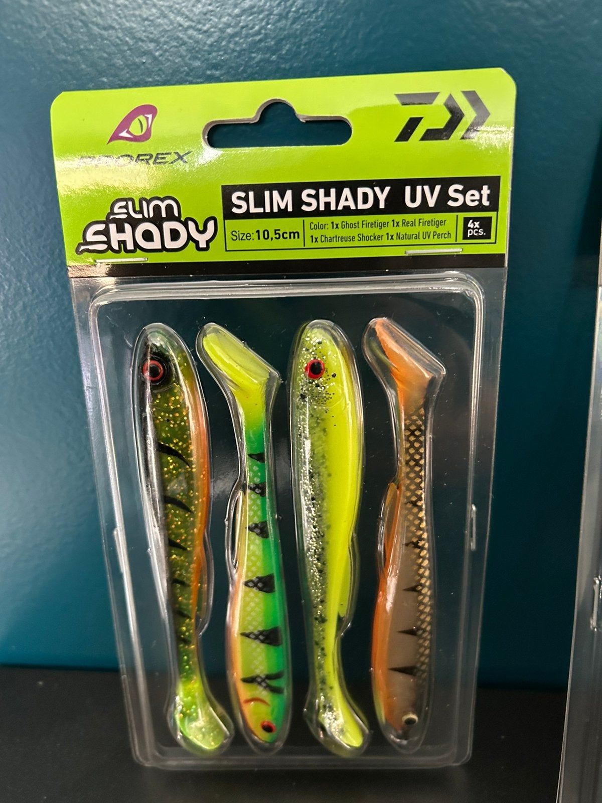 Daiwa Prorex Slim Shady 10,5cm 4pcs (2 soorten blisters), D, Overige typen, Nieuw, Ophalen of Verzenden